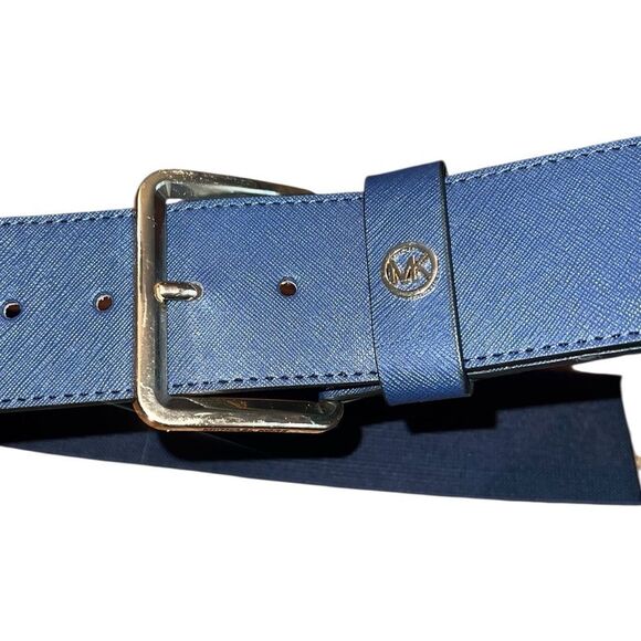 Michael Kors Blue Leather Belt Size L/XL - Picture 2 of 5